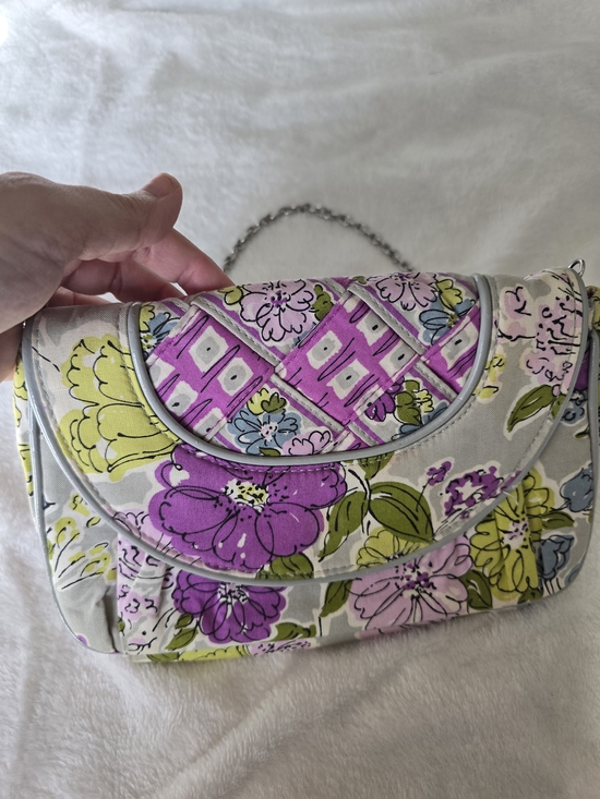 Vera Bradley Handbags - Floral Quilted Crossbody Bag in Purple and Green